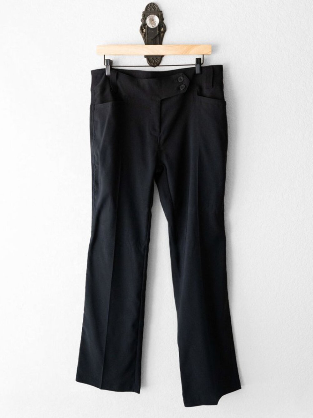Design By Olivia Pants Womens M Black Bootcut Flare Mid Rise Career Trousers